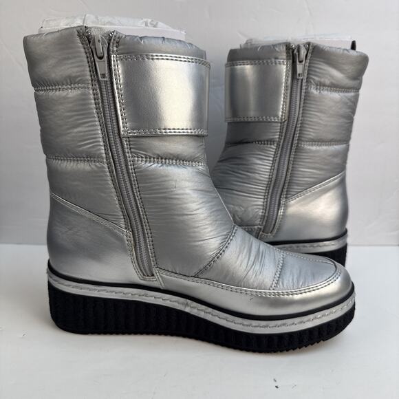 Calvin Klein Leonie Silver Winter Boots Women's Size 6 M Ankle NIB - Picture 7 of 10